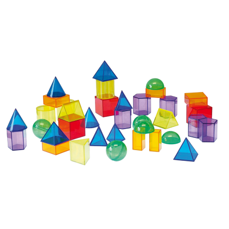 Set 36 corpuri geometrice translucide pentru tablete si mese luminoase - imagine 9